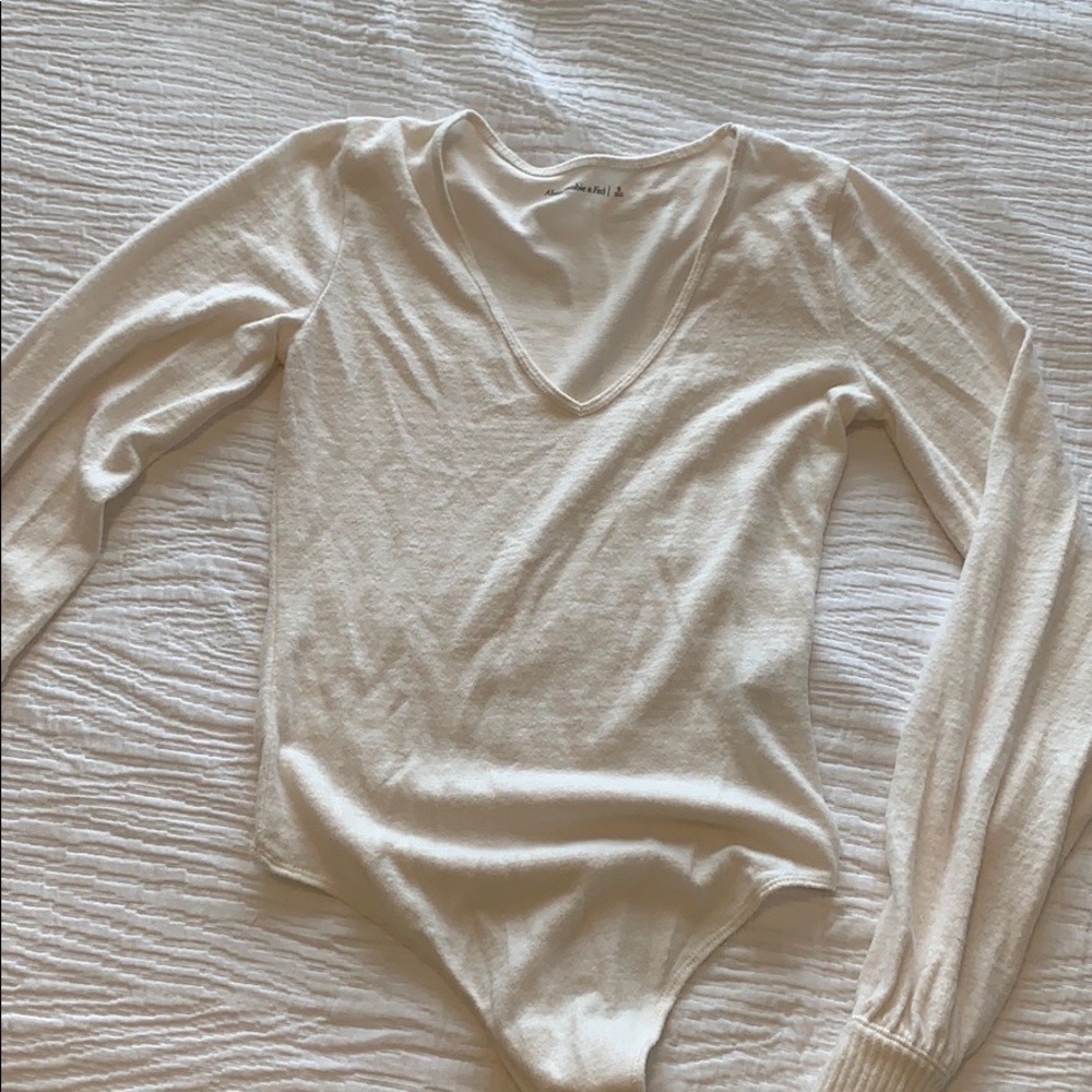 White Abercrombie bodysuit